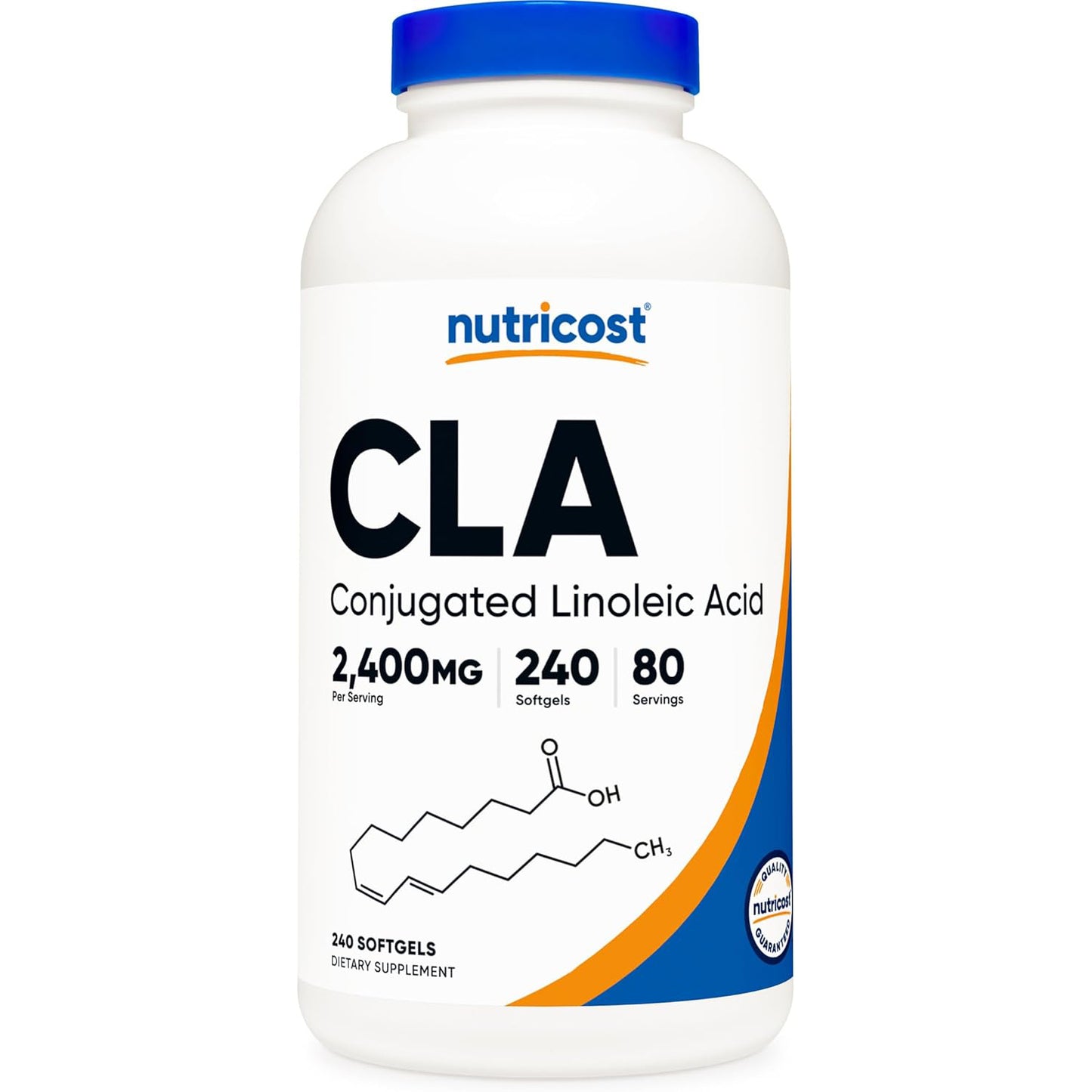 nutricost CLA (ácido linoleico conjugado) 2,400 mg, 240 cápsulas blandas