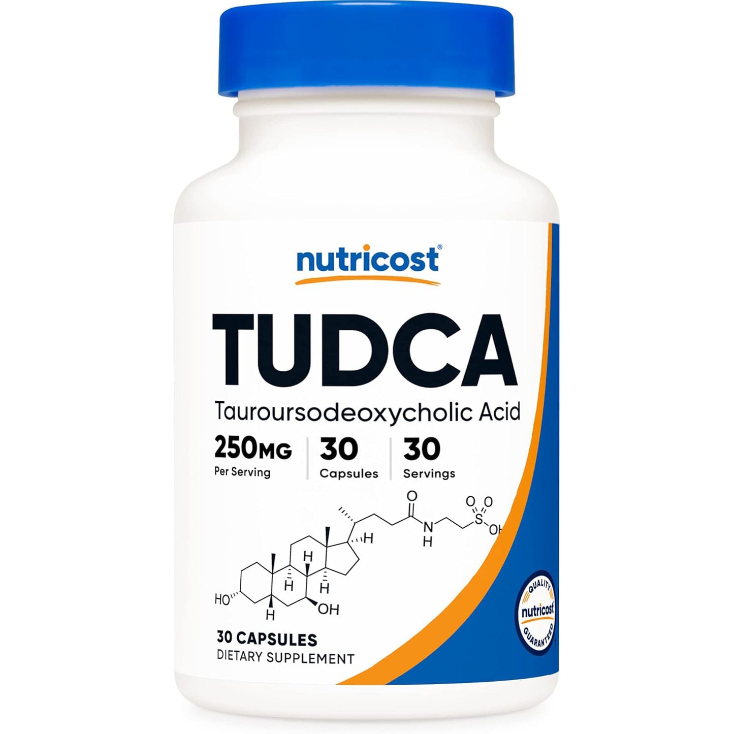 nutricost Tudca 250 mg, 30 cápsulas (ácido taursodesoxicólico)