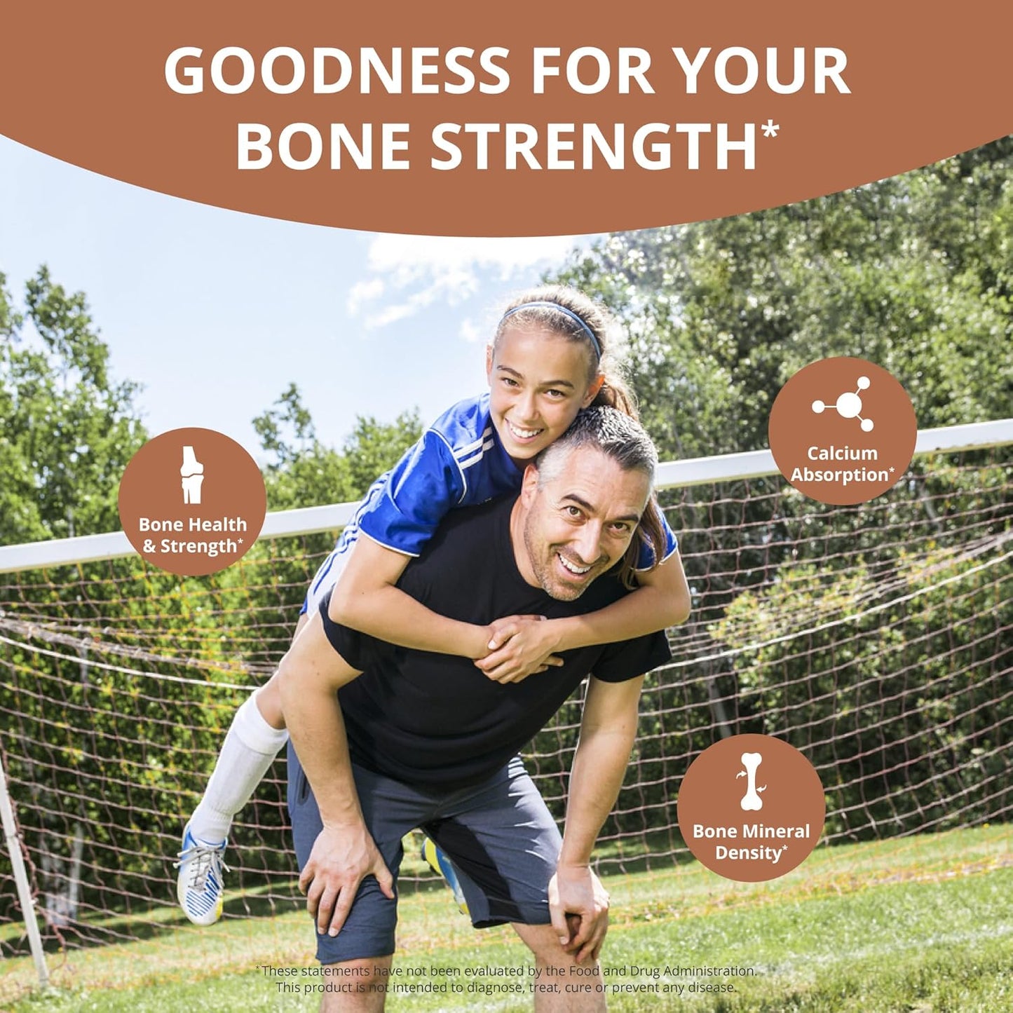 Bone Xtra - Fuerza ósea para huesos más fuertes, Calcio, vitaminas D3, vitamina K2, magnesio, fósforo y más. 120 Capsulas