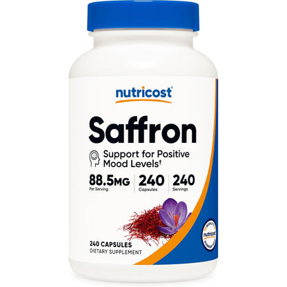 nutricost Saffron (Extracto de azafrán) 88.5 mg, 240 cápsulas