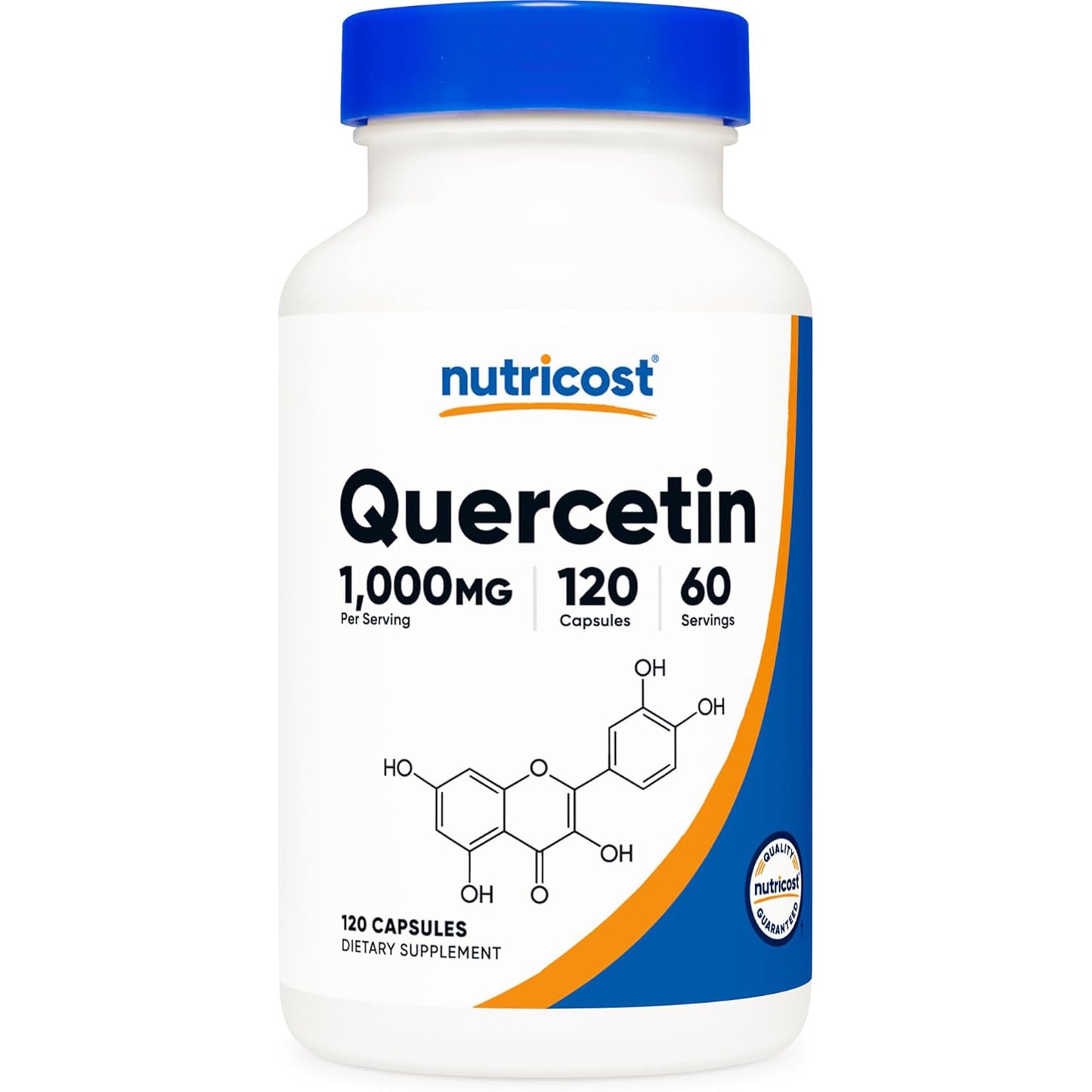 nutricost  Quercetina 1000 mg, 120 cápsulas vegetarianas, 60 porciones, 500 mg por cápsula