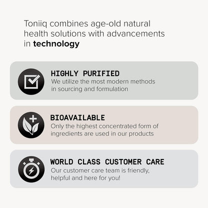Toniiq 98% Trans-RESVERATROL X 60 ULTRA HIGH PURITY