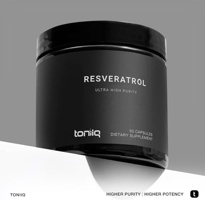 Toniiq 98% Trans-RESVERATROL X 60 ULTRA HIGH PURITY