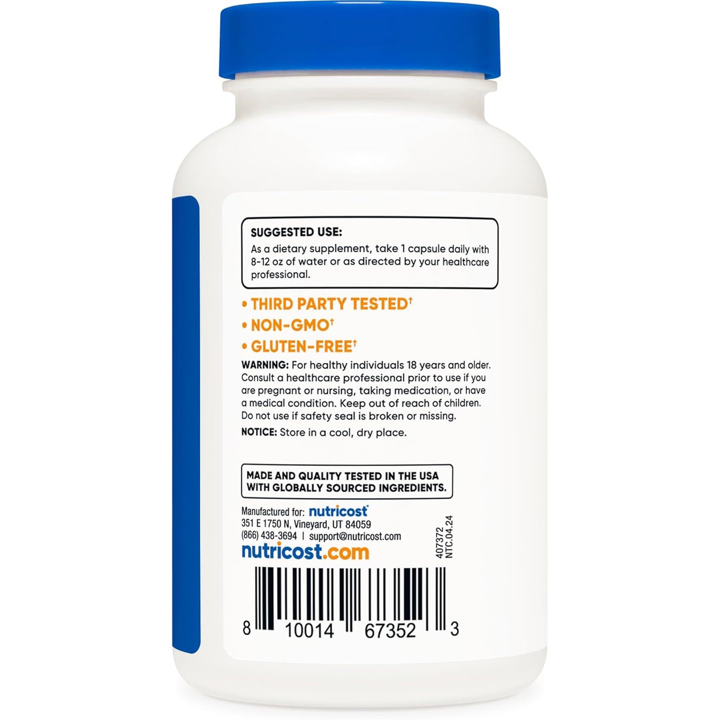 nutricost Saffron (Extracto de azafrán) 88.5 mg, 240 cápsulas