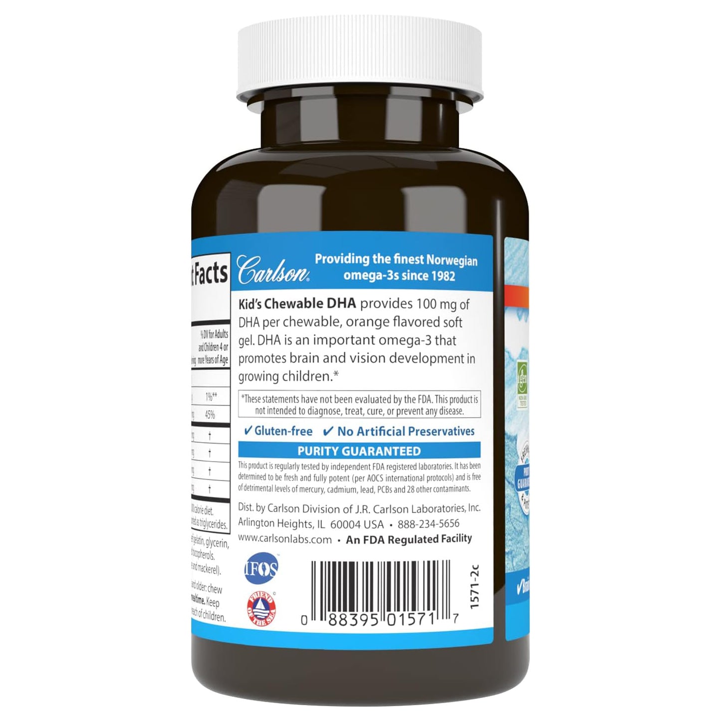 Carlson Omega 3 Dha Epa Masticable Niños +4 Años Cognitivo