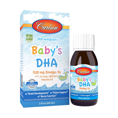 Carlson Omega 3 Puro Babys Dha Y Epa Con D3 600 Ui (15 Mcg)