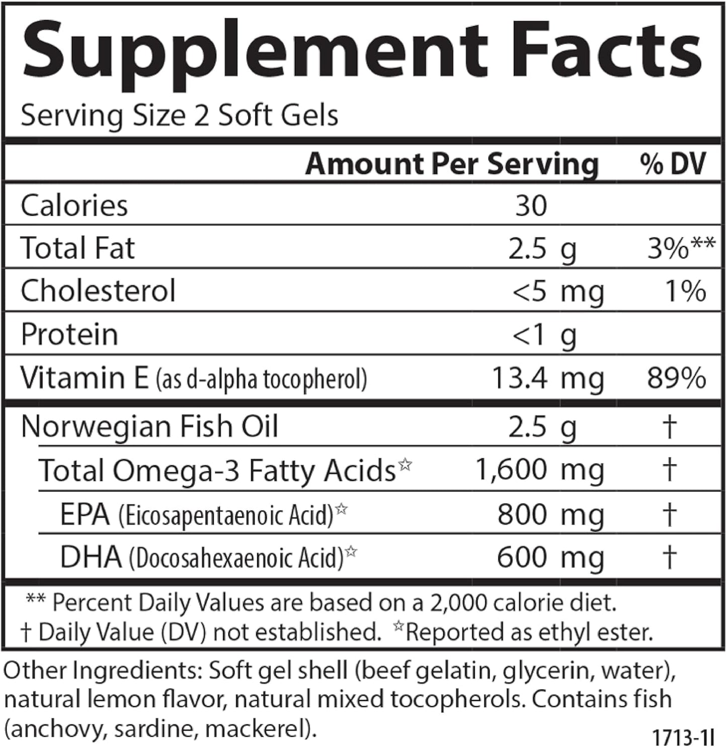 Carlson Elite Omega-3 Noruego Gems 1600 Mg Epa Dha 60 Cap