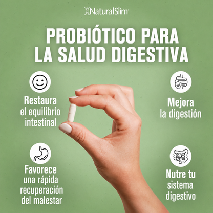 NaturalSlim Good Flora - Probióticos para la salud digestiva 60 Cápsulas