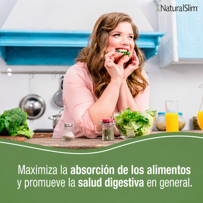 NaturalSlim Helpzymes - Fórmula premium de enzimas digestivas 100 Cápsulas