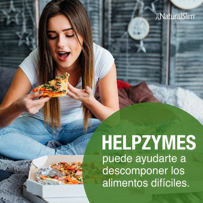 NaturalSlim Helpzymes - Fórmula premium de enzimas digestivas 100 Cápsulas