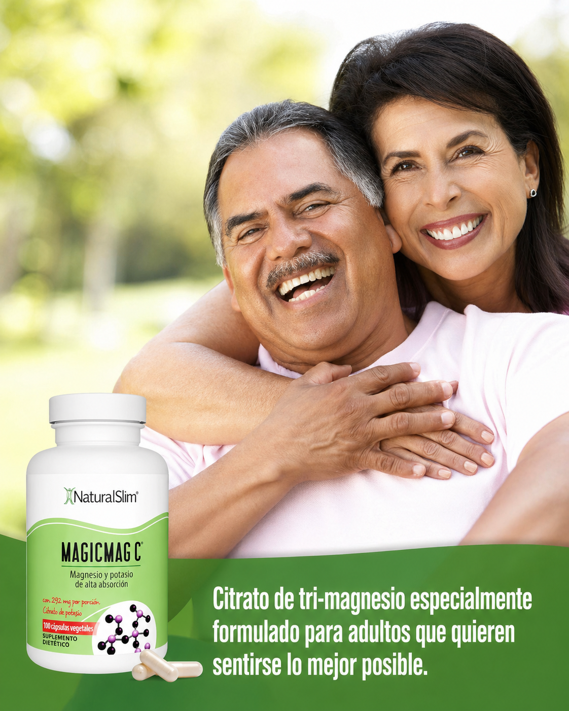 NaturalSlim MagicMag C Cápsulas de citrato de magnesio 100 cápsulas