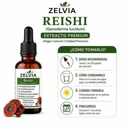 Extracto Reishi Ganoderma 30ml Extracto de Ganoderma lucidum