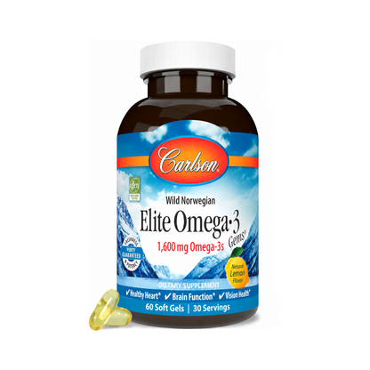 Carlson Elite Omega-3 Noruego Gems 1600 Mg Epa Dha 60 Cap