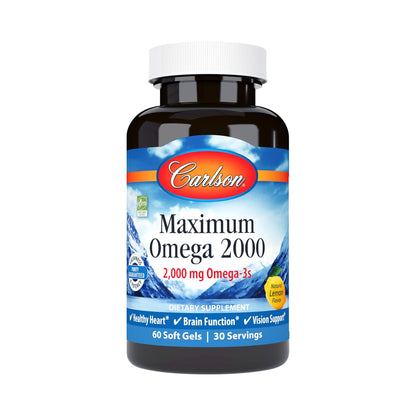 Carlon Omega - 3 Noruego Maximo 2000 Mg 60 Geles Epa Y Dha